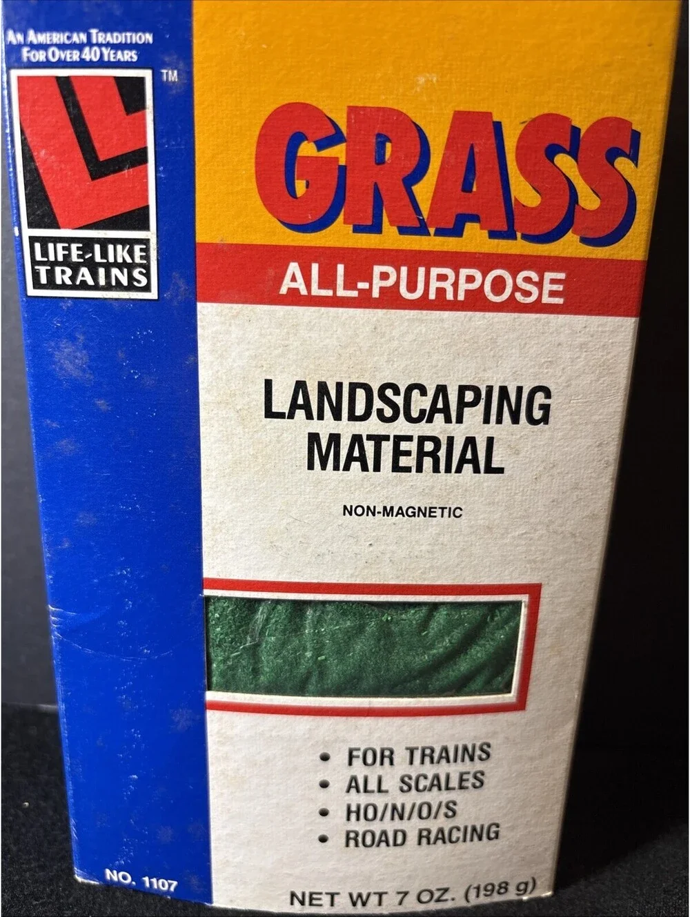 New NOB VTG LIFE-LIKE The Finest In Scenery Grass For Train Sets All Scales 7oz.